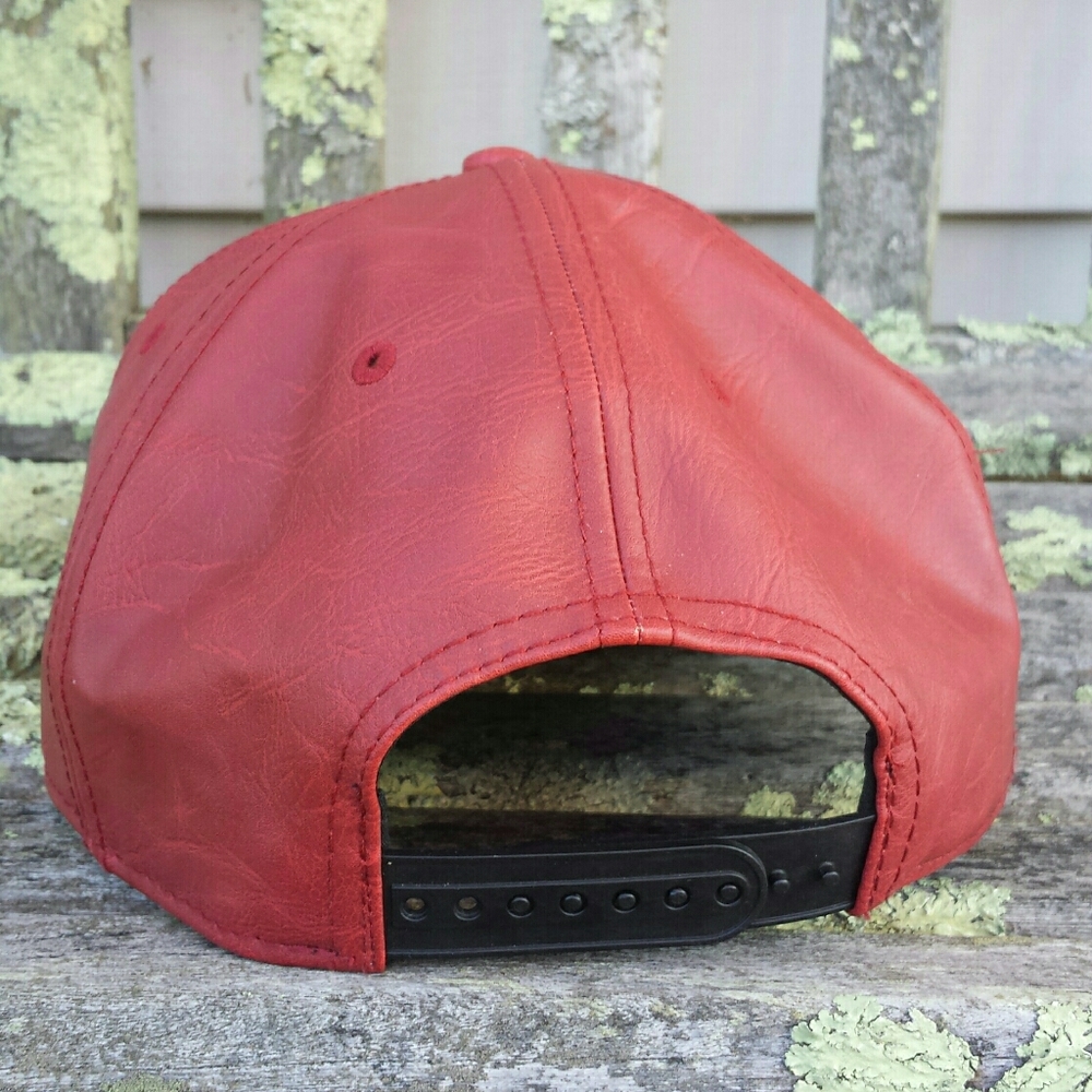 NWT Bioworld Red Faux Leather The Flash Cap Hat OS - Picture 5 of 9